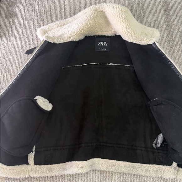 Zara Off White Sherpa Jacket - Picture 6 of 10